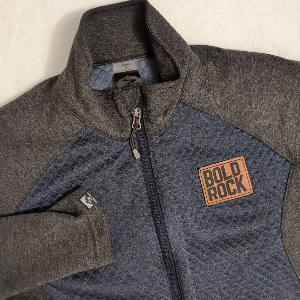 NEW Bold Rock‎ Storm Creek Jacket Women's M Gray Blue Sweater Fleece Full ZiP